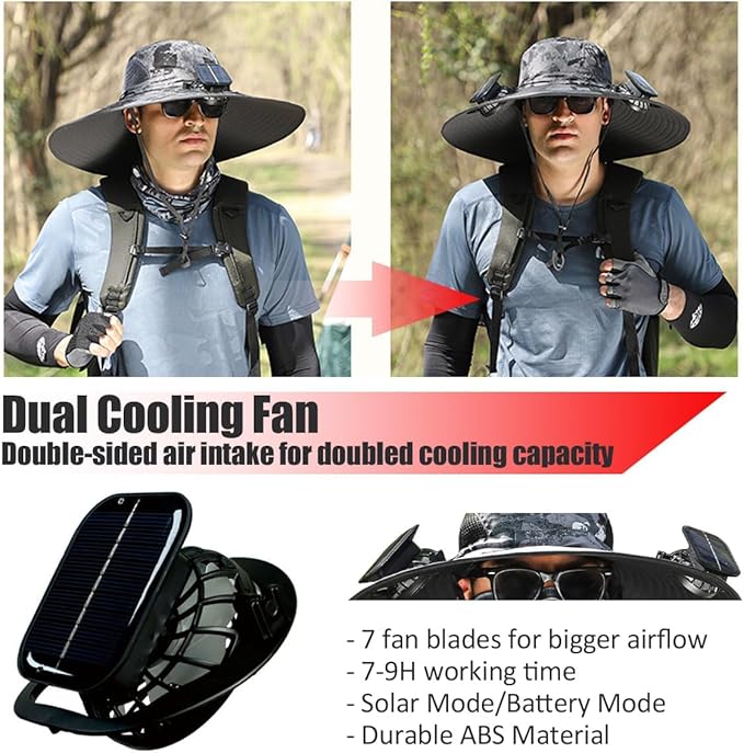 Brèza Outdoors Solar Fan Hat